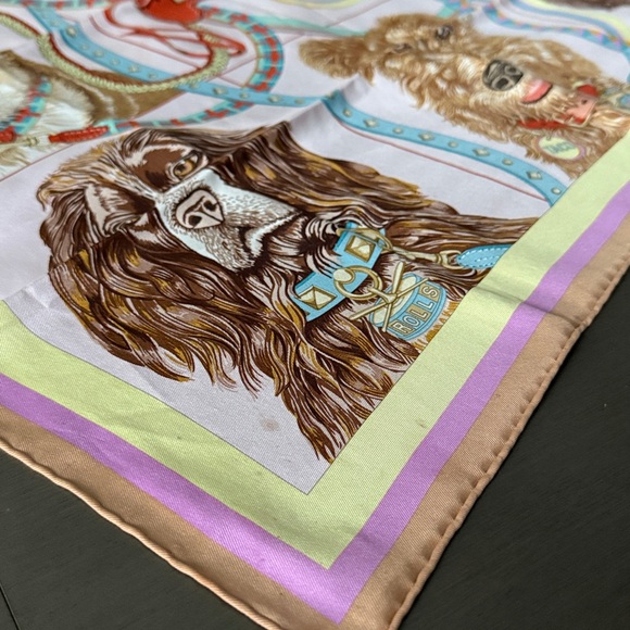 HERMES JOUR DE CASTING SILK SCARF 70cm USED ITEM - Picture 7 of 11